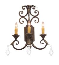 Meyda Black 120213 - 16" Wide Serratina 3 Light Wall Sconce