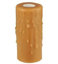 Meyda Black 120716 - 2"W X 4"H Beeswax Honey Amber Flat Top Candle Cover