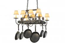 Meyda Black 120772 - 27"L Barn Animals 8 LT Pot Rack