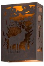 Meyda Black 120788 - 10"W Deer Wall Sconce