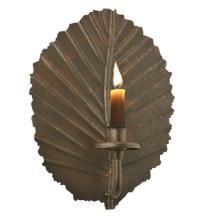 Meyda Black 121102 - 8" Wide Nicotiana Leaf Wall Mount Candle Holder