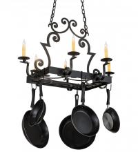 Meyda Black 121242 - 35"L Elara 6 LT Pot Rack