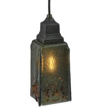 Meyda Black 121316 - 4"Sq Metro Fusion Distressed Draped Mini Pendant