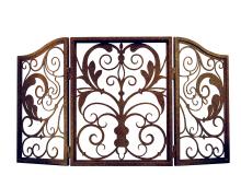 Meyda Black 122474 - 54" Wide Venetian Fireplace Screen