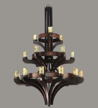 Meyda Black 122640 - 63" Wide Castilla Jadestone 21 Light Three Tier Chandelier