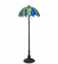 Meyda Black 122833 - 62" High Tiffany Honey Locust Floor Lamp