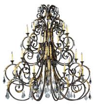 Meyda Black 124019 - 72"W Serratina 32 LT Chandelier