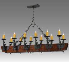 Meyda Black 124272 - 60"L Tudor LED 12 LT Chandelier