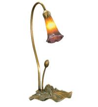 Meyda Black 12460 - 16" High Amber/Purple Pond Lily Accent Lamp