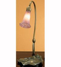 Meyda Black 12615 - 16" High Lavender Pond Lily Mini Lamp