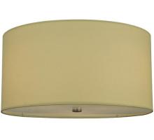 Meyda Black 126538 - 24"W Cilindro Beige Textrene Flushmount