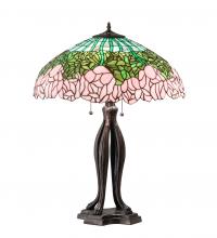 Meyda Black 126904 - 30" High Tiffany Cabbage Rose Table Lamp