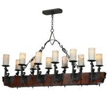 Meyda Black 127483 - 60"L Tudor Jadestone LED Oblong Chandelier