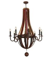 Meyda Black 127589 - 43"W Barrel Stave Metallo 8 LT Chandelier