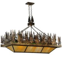 Meyda Black 127596 - 60"L Pine Lake Oblong Inverted Pendant