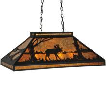 Meyda Black 128922 - 33"L Moose at Lake Oblong Pendant