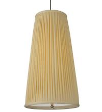 Meyda Black 128987 - 13.25"W Channell Tapered & Pleated Pendant