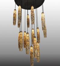 Meyda Black 129270 - 72"W Checkers 16 LT Cascading Pendant