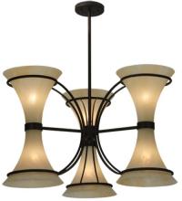 Meyda Black 129534 - 30"W Chronos 3 Arm Chandelier