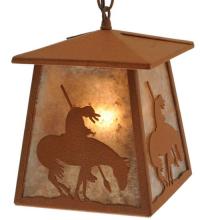 Meyda Black 129681 - 7"Sq Trails End Lantern Pendant