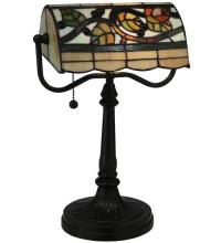 Meyda Black 130760 - 15"H Vineyard Banker's Lamp