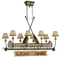 Meyda Black 131252 - 51.5"L Personalized Canoe 8 LT Chandelier