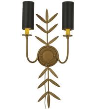 Meyda Black 131347 - 11"W Sunflower 2 LT Wall Sconce