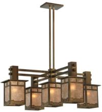 Meyda Black 131646 - 36"W Roylance 5 LT Chandelier