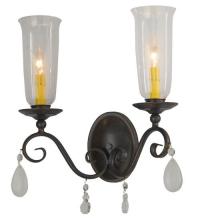 Meyda Black 132002 - 16"W Wallis 2 LT Wall Sconce