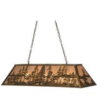 Meyda Black 13254 - 48" Long Tall Pines Oblong Pendant