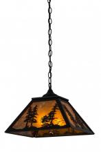 Meyda Black 133566 - 16" Square Tall Pines Pendant