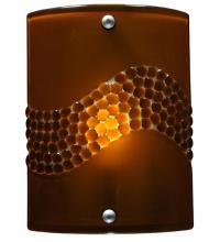 Meyda Black 133700 - 8.25"W Metro Fusion Amber Pietre Wall Sconce