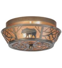 Meyda Black 13390 - 13"W Bear on the Loose Flushmount