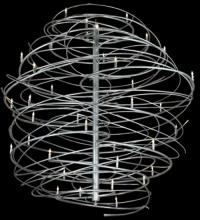 Meyda Black 134563 - 73"W Cyclone 36 LT Chandelier