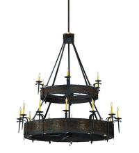 Meyda Black 134750 - 74" Wide Costello 18 LT Two Tier Chandel-Air