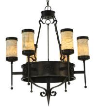 Meyda Black 135392 - 30" Wide Lorenzo 6 Light Chandelier