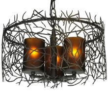 Meyda Black 135707 - 14" Wide Twigs 3 Light Pendant