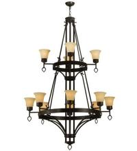 Meyda Black 135710 - 46" Wide Savino 12 Light Two Tier Chandelier