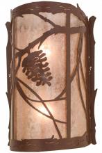 Meyda Black 136272 - 10"W Whispering Pines Wall Sconce