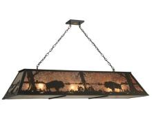 Meyda Black 136776 - 62" Long Buffalo at Lake Oblong Pendant