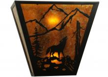 Meyda Black 137516 - 13" Wide Wolf on the Loose Wall Sconce