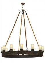 Meyda Black 137752 - 50" Wide Costello Ring 12 Light Chandelier