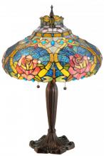 Meyda Black 138108 - 26"H Dragonfly Rose Table Lamp