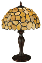 Meyda Black 138123 - 19.5"H Agata Yellow Table Lamp