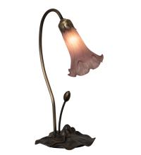 Meyda Black 13820 - 16" High Lavender Tiffany Pond Lily Accent Lamp