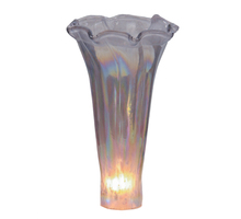 Meyda Black 13822 - 3" Wide X 5" High Purple Iridescent Pond Lily Shade