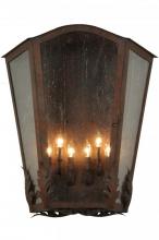 Meyda Black 138236 - 26" Wide Austin 6 Light Wall Sconce