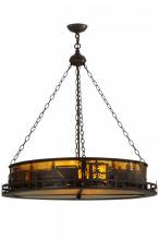 Meyda Black 138263 - 36.25"W Train Inverted Pendant