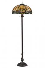 Meyda Black 138587 - 63"H Dragonfly Trellis Floor Lamp