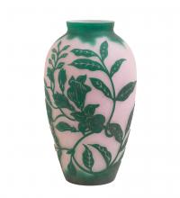 Meyda Black 14007 - 10" High Cameo Vase